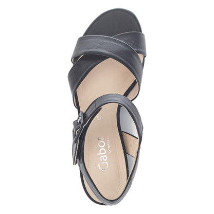 Sandaler med hæl, kvinder, sort