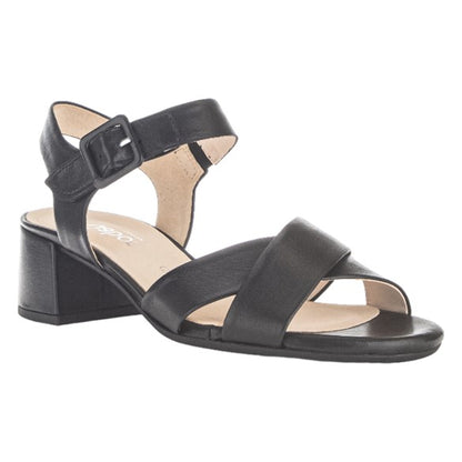 Sandaler med hæl, kvinder, sort