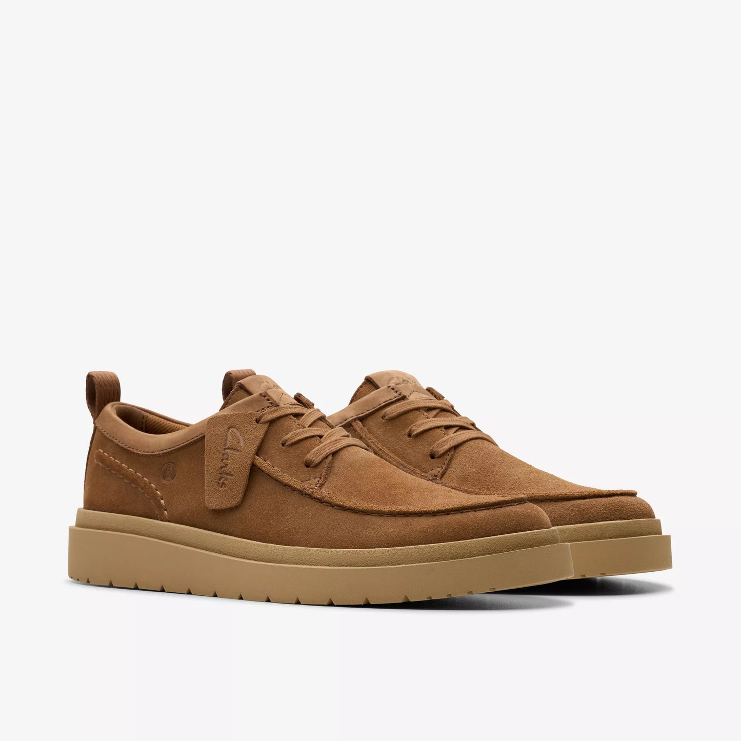 Clarks- Polden Moc, Cola Suede