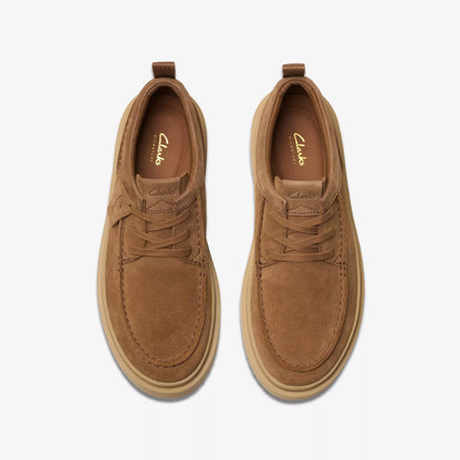 Clarks- Polden Moc, Cola Suede