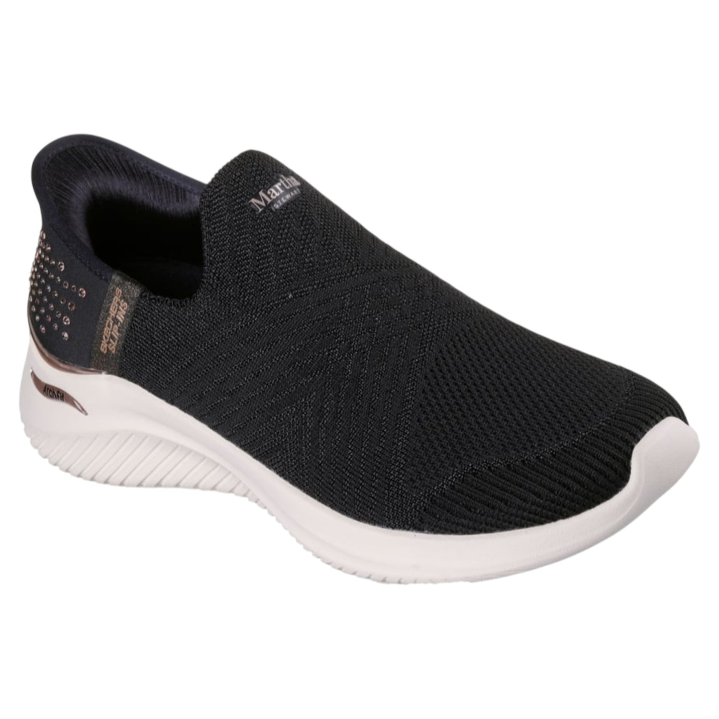 Martha Stewart: Arch Fit Ultra Flex 3.0 sneakers, kvinder, sort / rose gold
