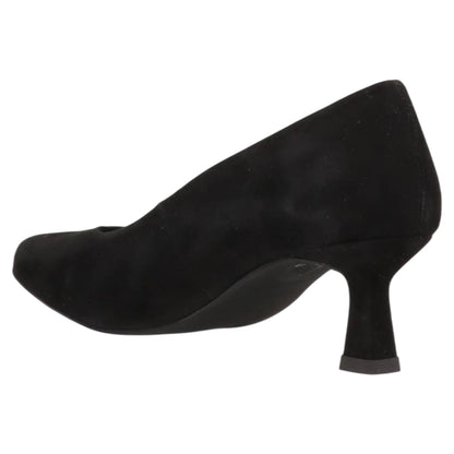 Sandaler med hæl, kvinder, black suede