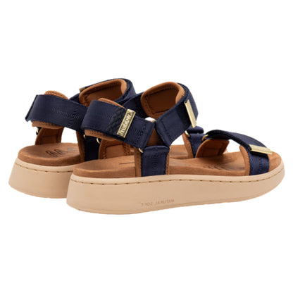 Line flade sandaler, kvinder, navy