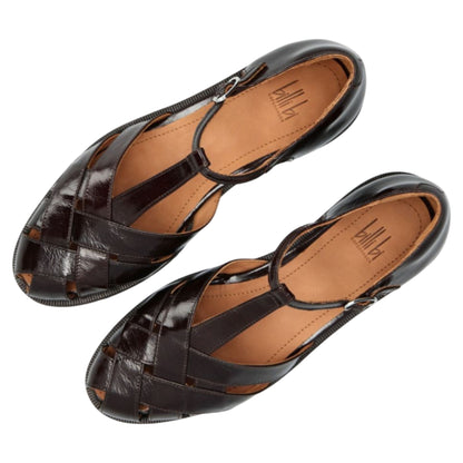 Sandaler med hæl, kvinder, mogano brun