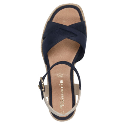 Sandaler med hæl, kvinder, navy