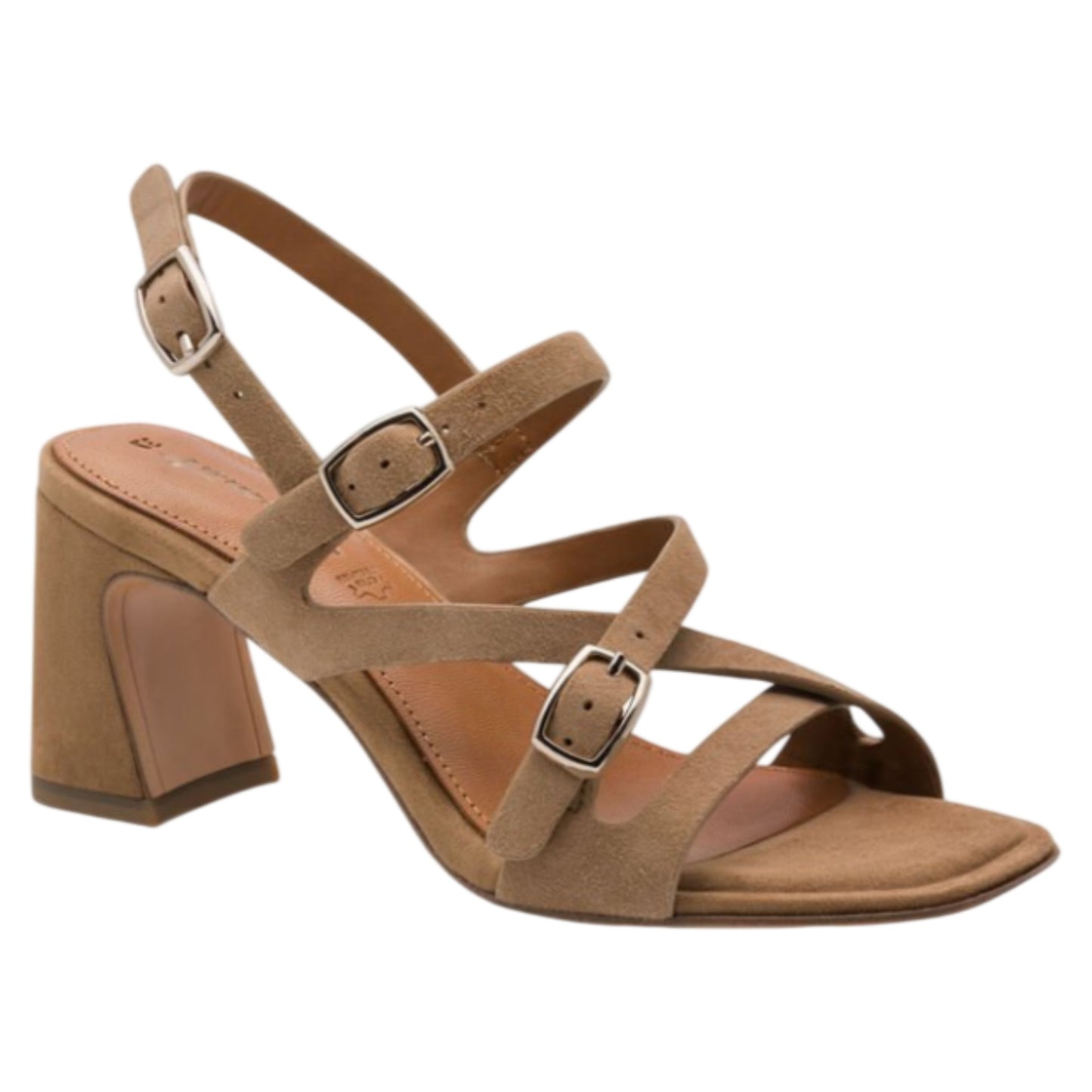 Sandaler med hæl, kvinder, beige