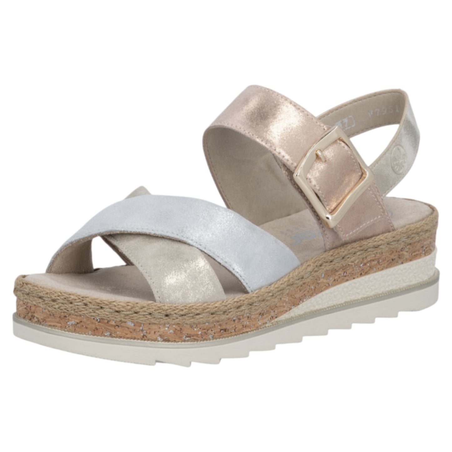 Sandaler med hæl, kvinder, nude / silver