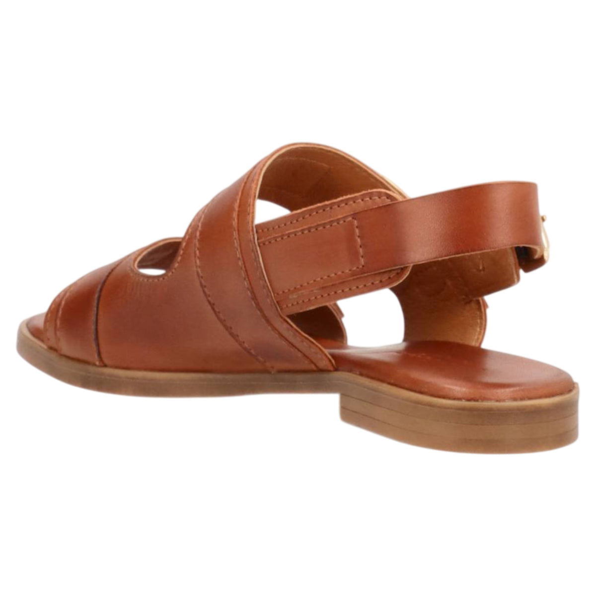 Sandaler med hæl, kvinder, brandy brun