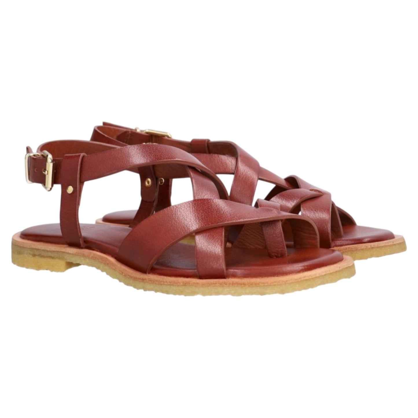 Flade sandaler, kvinder, brun