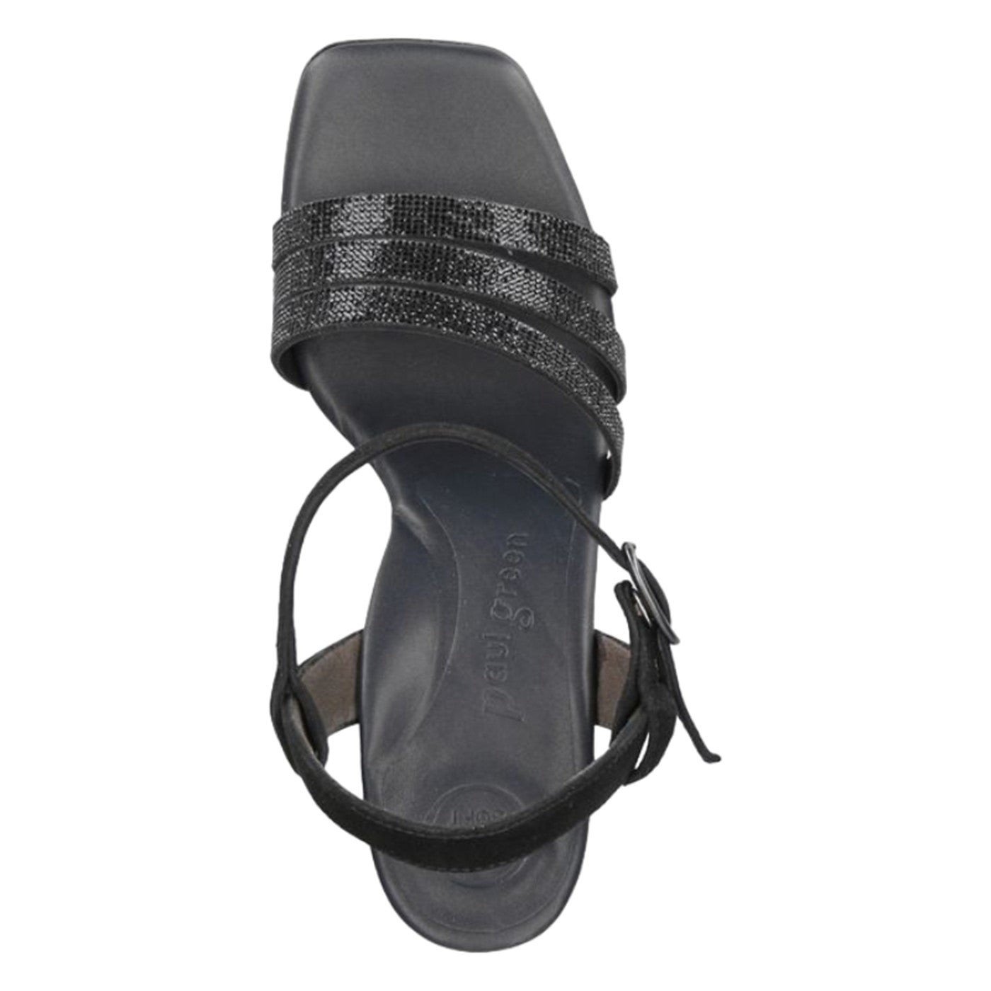 Sandaler med hæl, kvinder, sort