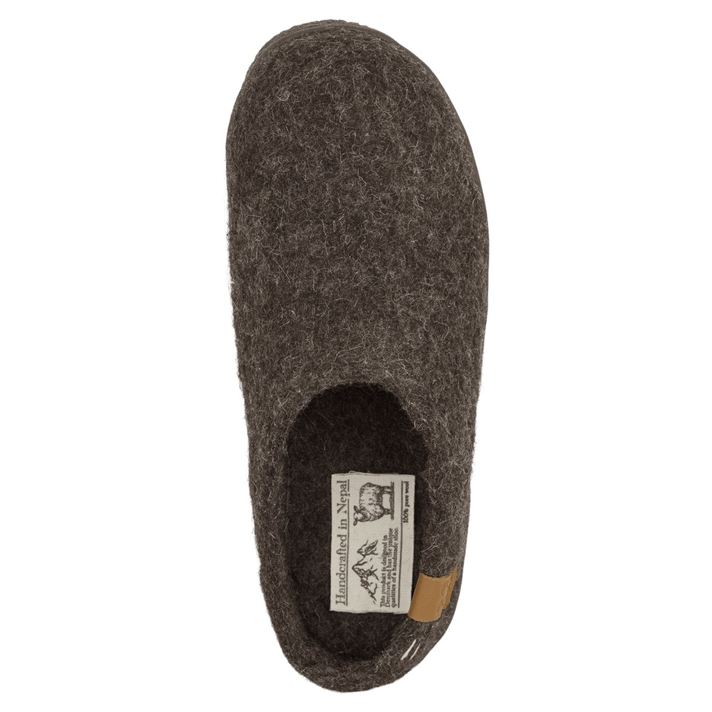 WOOL TIBET Hjemmesko, herre, brun