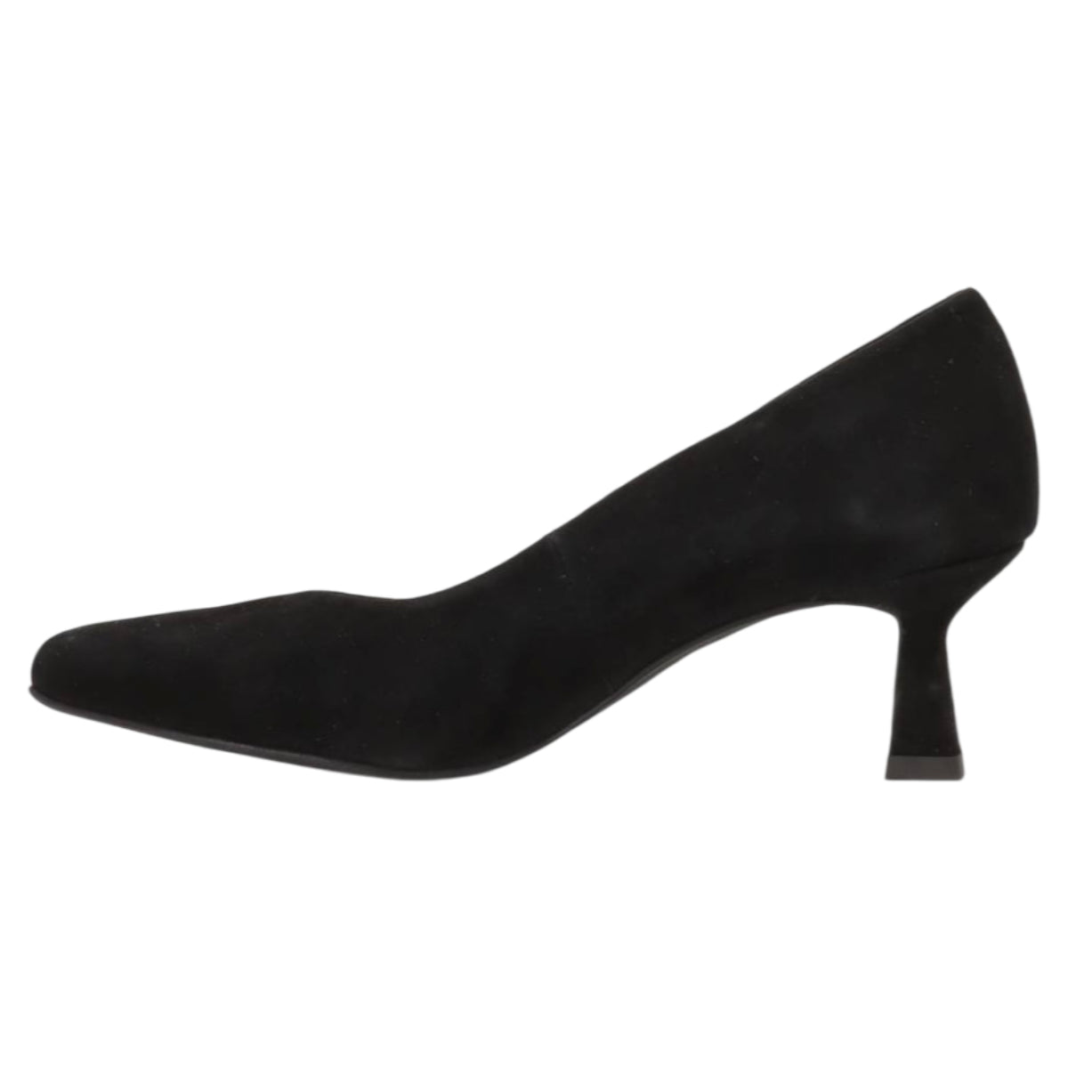 Sandaler med hæl, kvinder, black suede