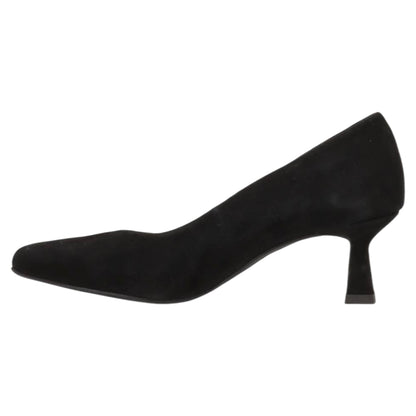 Sandaler med hæl, kvinder, black suede
