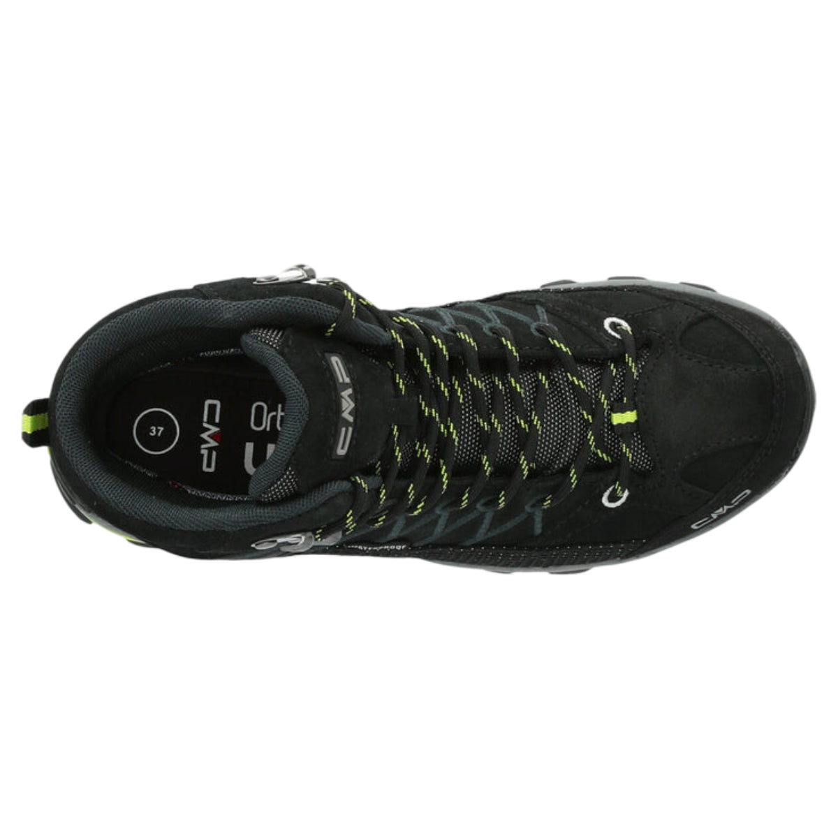 Rigel Mid vandrestøvler, kvinder, sort/lime