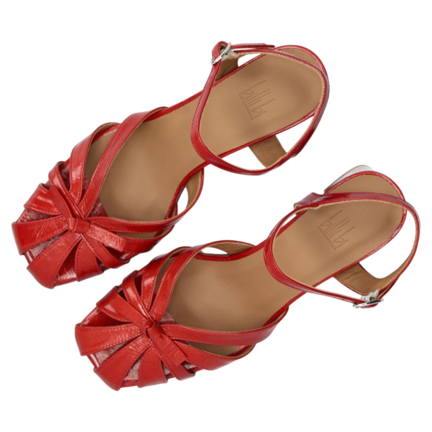 Sandaler med hæl, kvinder, rød
