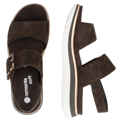 Flade sandaler, kvinder, havanna brun