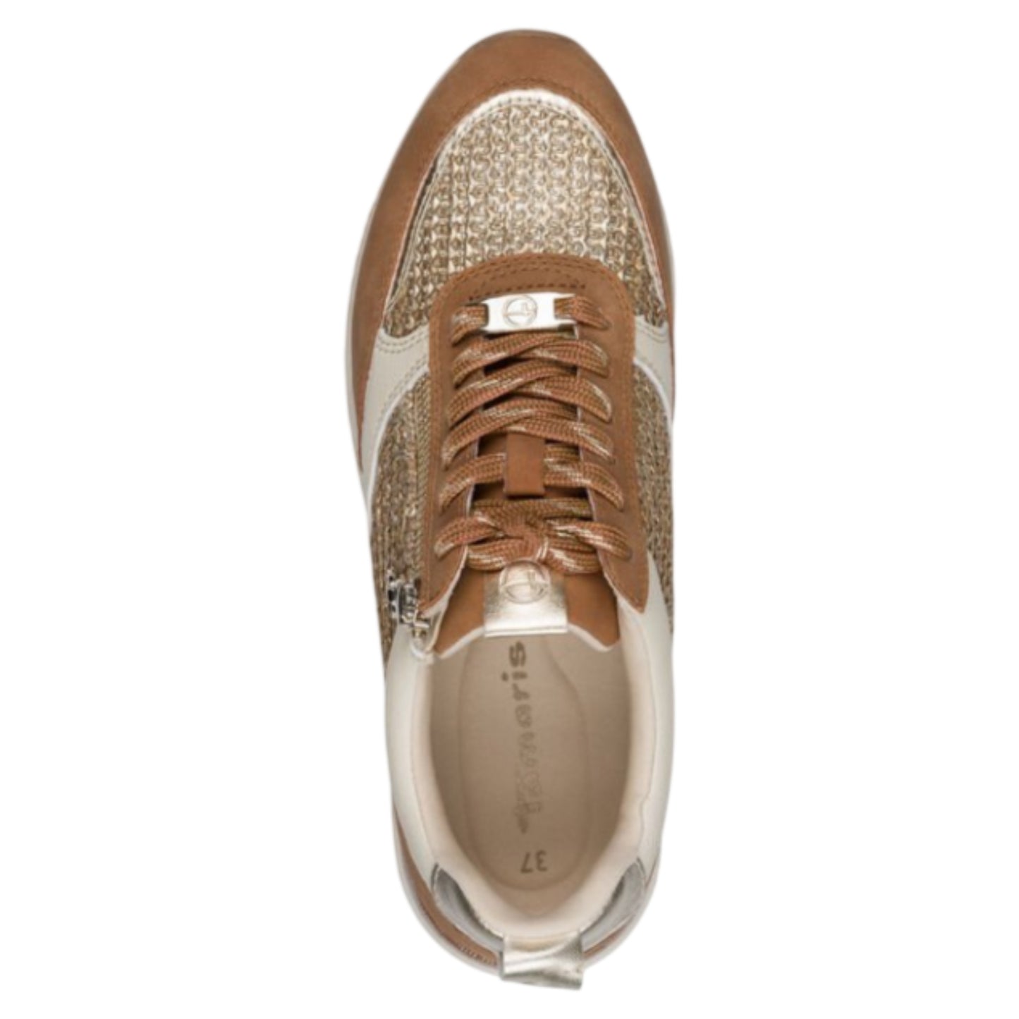 Sneakers, kvinder, cognac