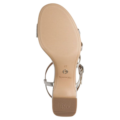 Sandaler med hæl, kvinder, platin