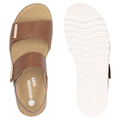 Flade sandaler, kvinder, muskat brun