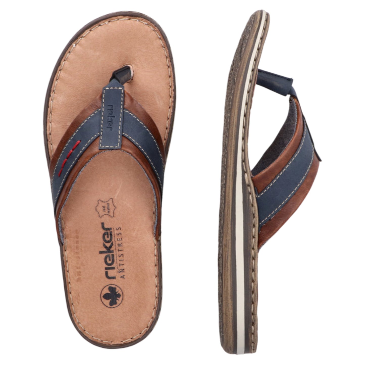 Slippers, herre, denim blå