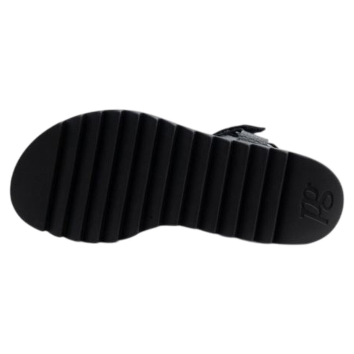 Easy grained Flade sandaler, kvinder, sort