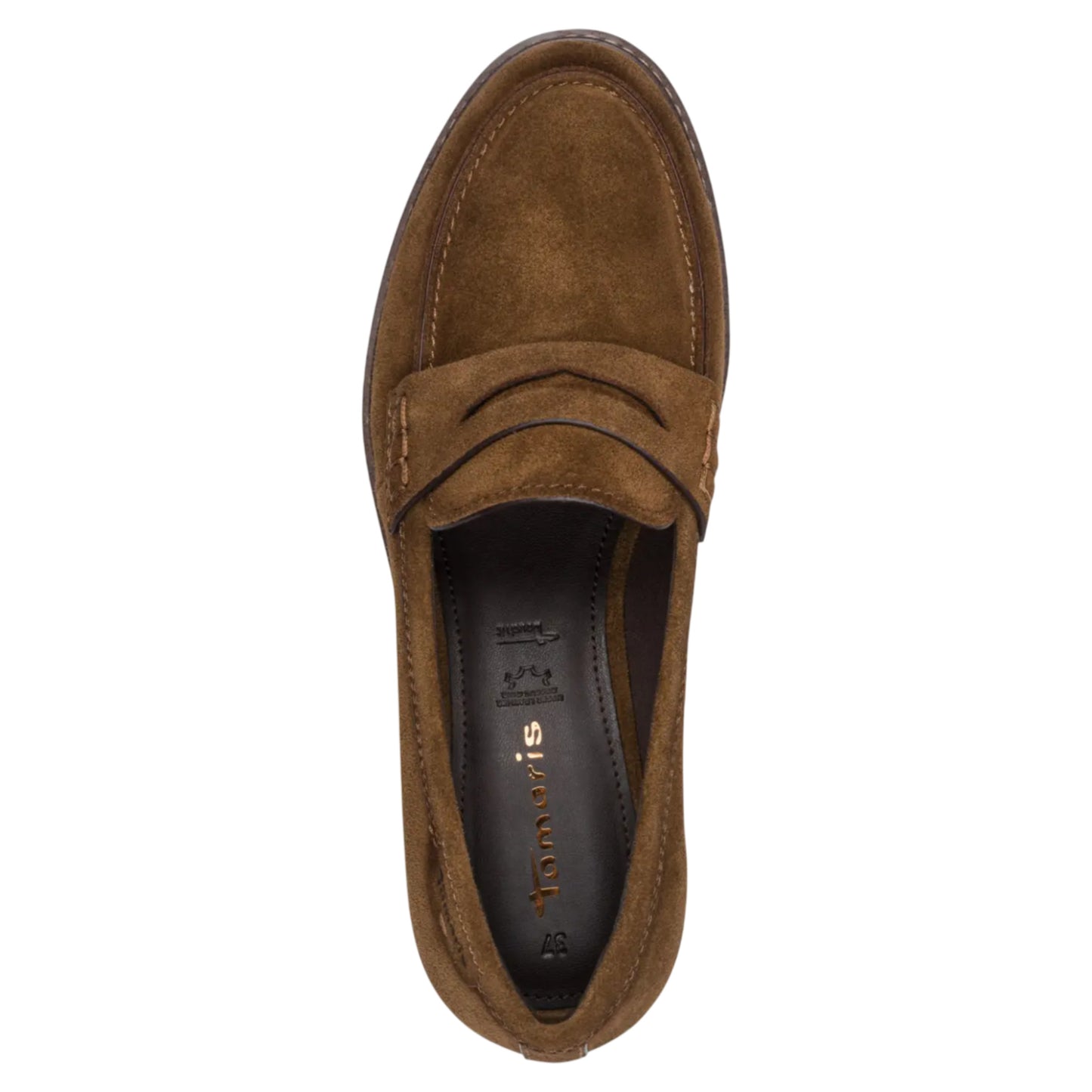 Loafers, kvinder, cognac