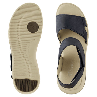 LEAF LUCY flade sandaler, kvinder, marine