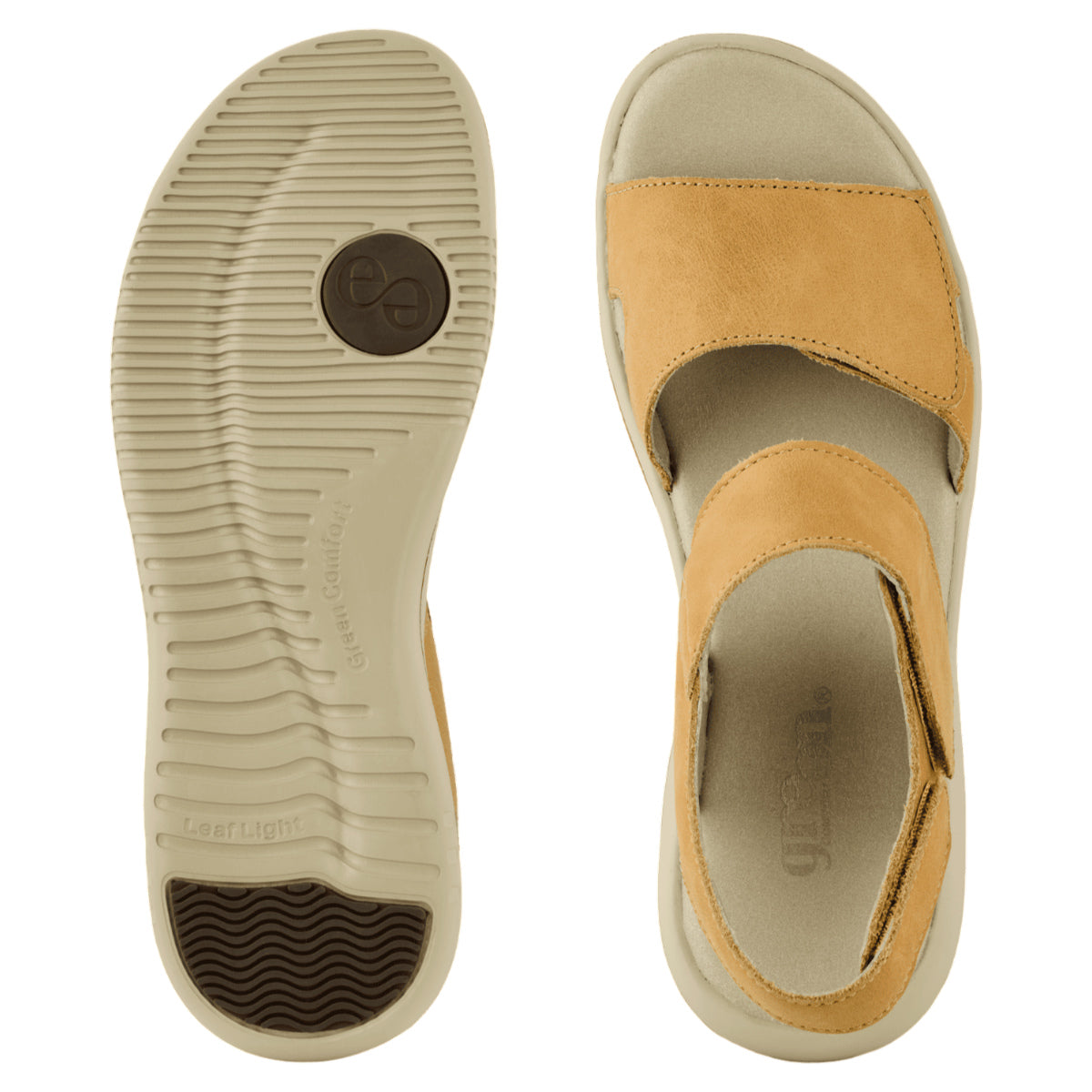 LEAF LUCY flade sandaler, kvinder, gul