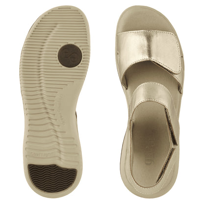 LEAF LIVA flade sandaler, kvinder, guld