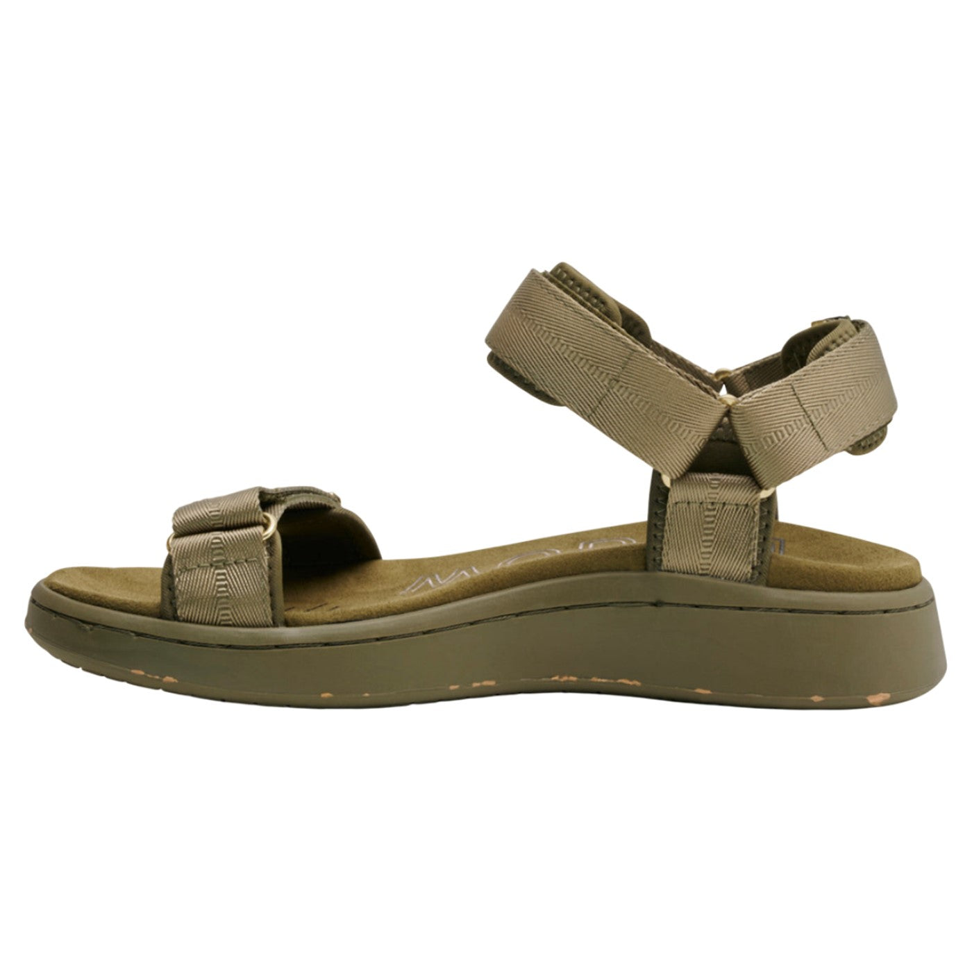 Line Flade sandaler, kvinder, oliven