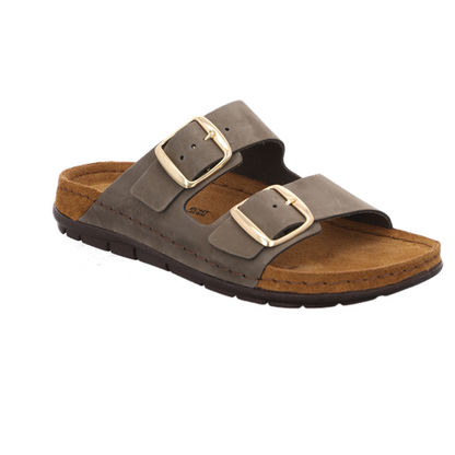 Slippers, kvinder, oliven