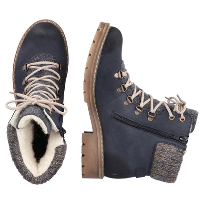 Støvler med foer, kvinder, blå