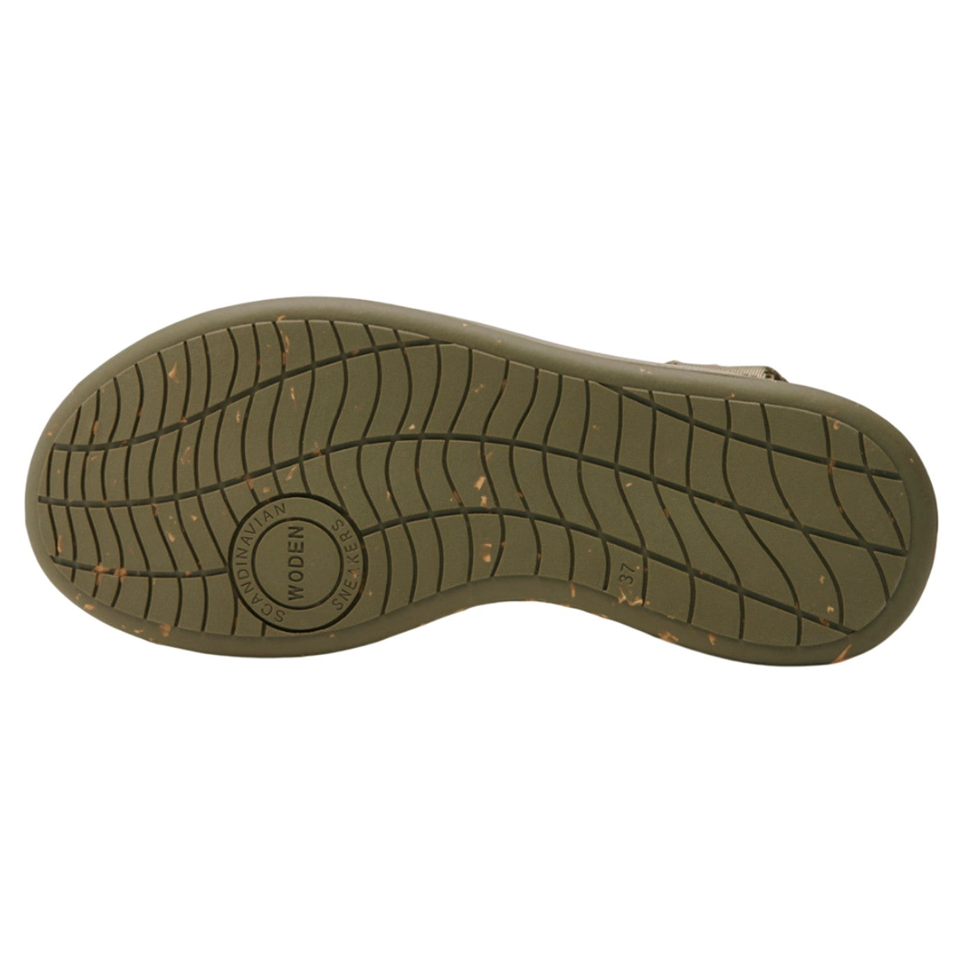 Line Flade sandaler, kvinder, oliven