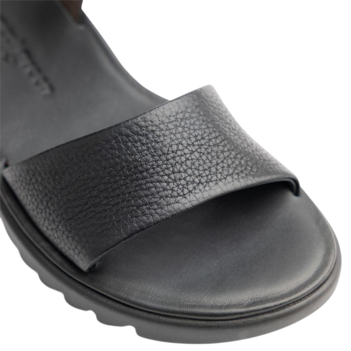 Easy grained Flade sandaler, kvinder, sort