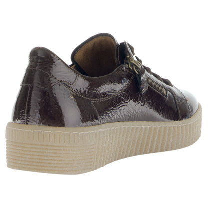 Sneakers, kvinder, brun lak
