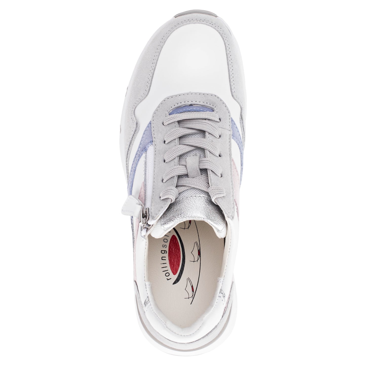 Sneakers, kvinder, hvid / grå / pastel