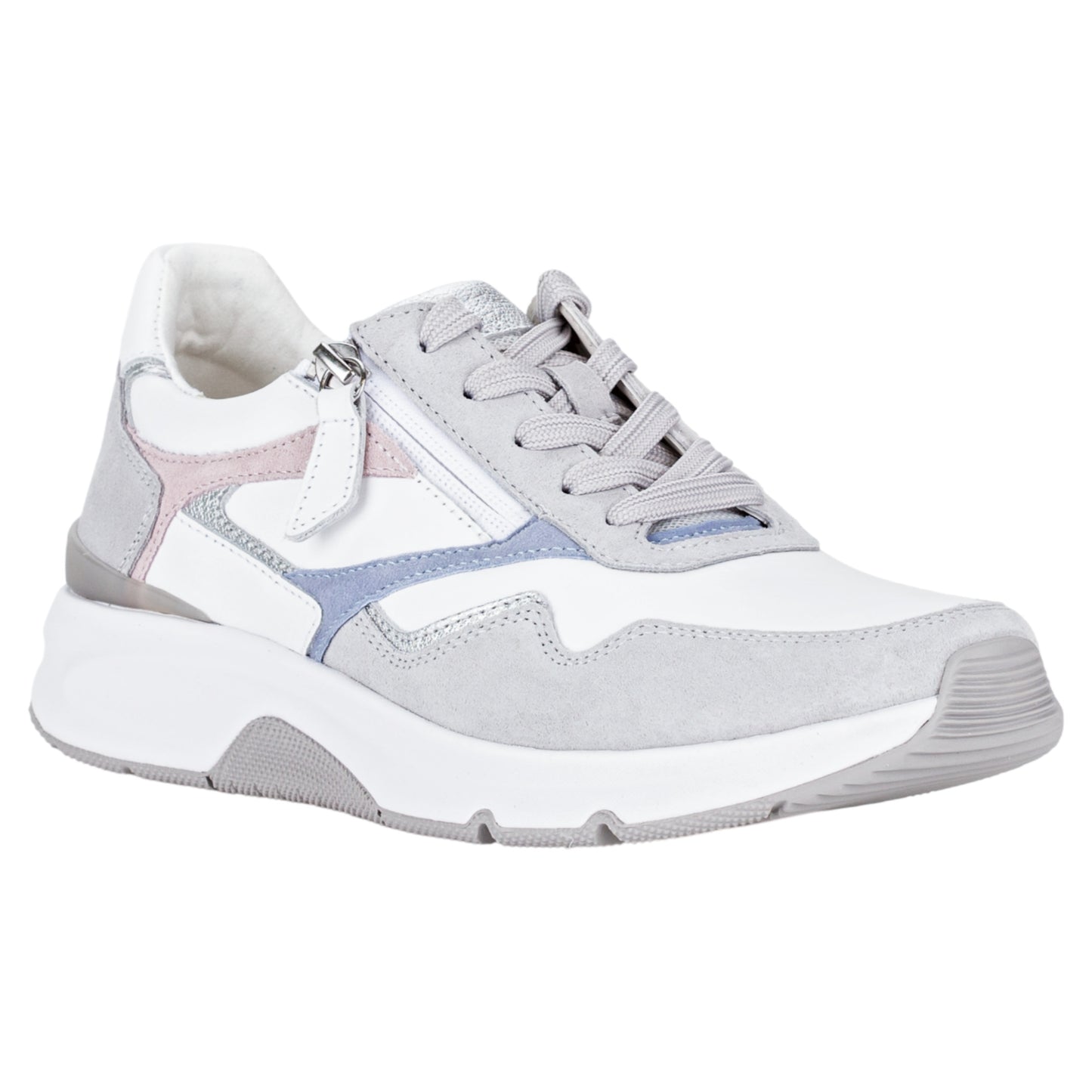 Sneakers, kvinder, hvid / grå / pastel