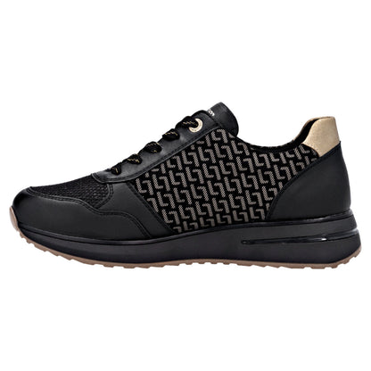 Soft sneakers, kvinder, sort/guld