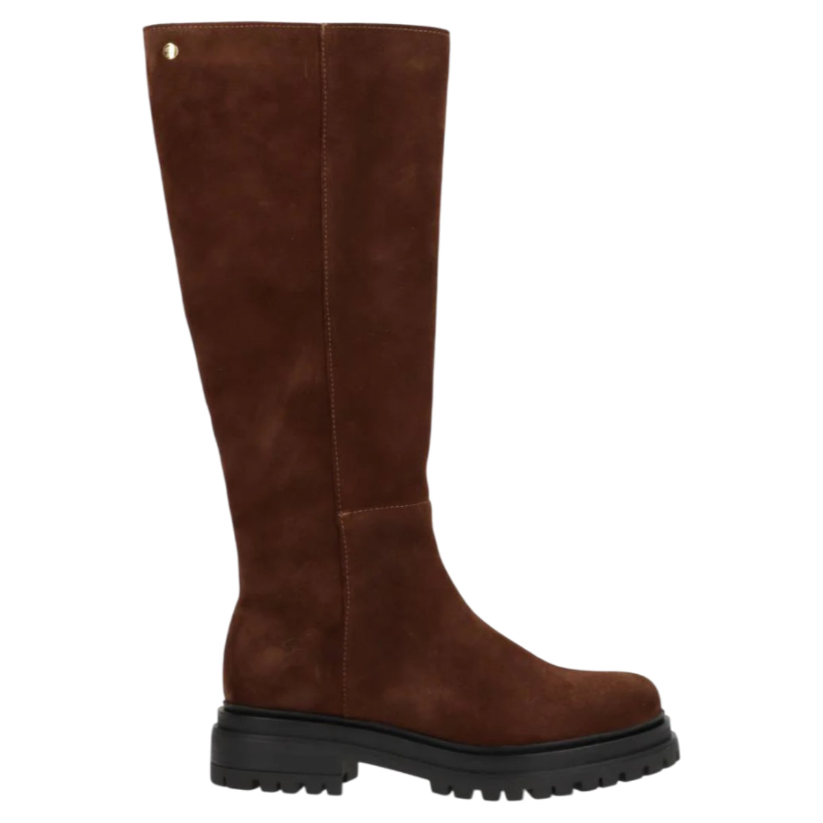 Everest, lange støvler til kvinder, mørkebrun ruskind