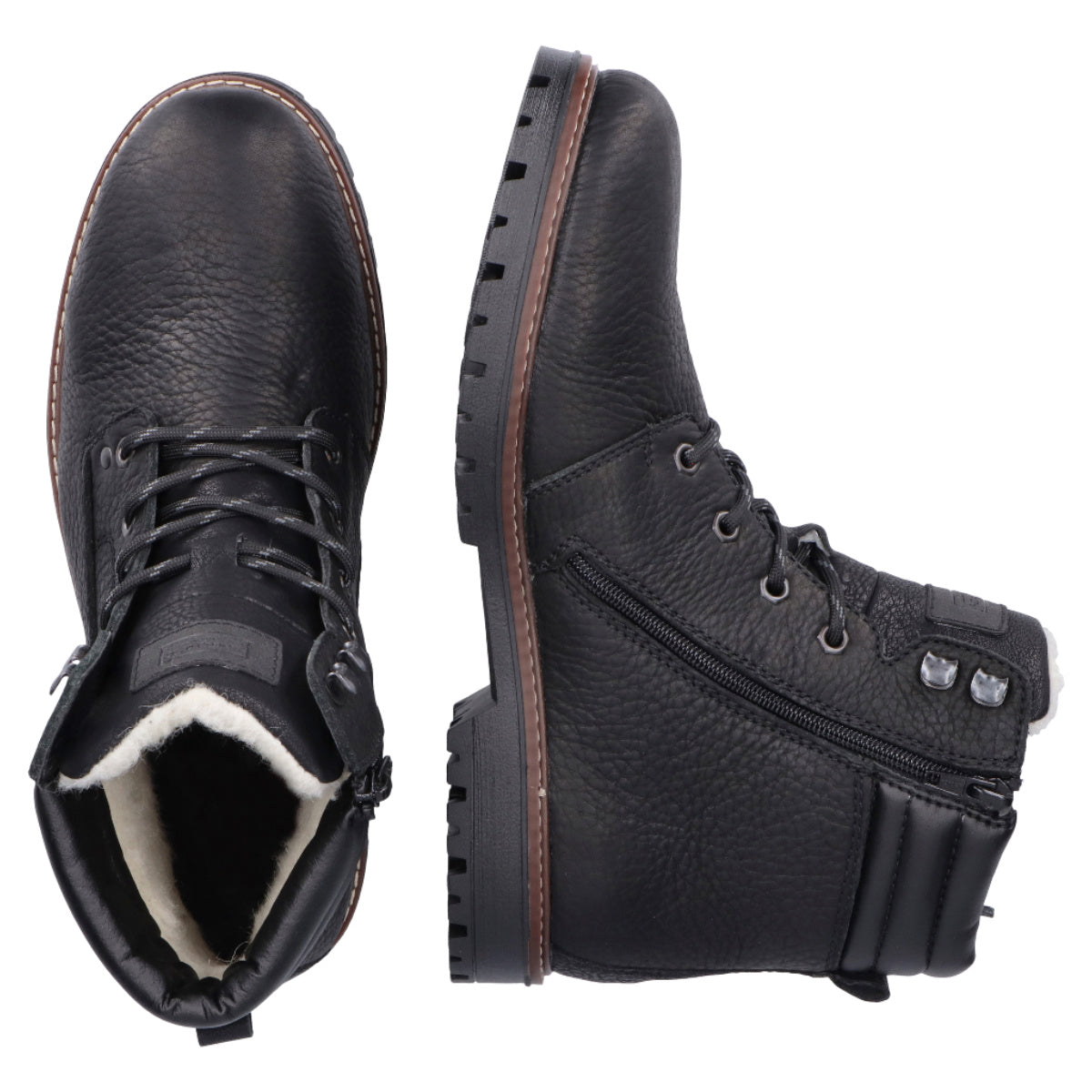 Støvler med foer, herre, sort