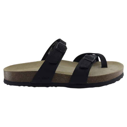 Flade sandaler, kvinder, sort