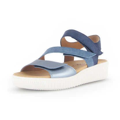 Sandaler med hæl, kvinder, blå
