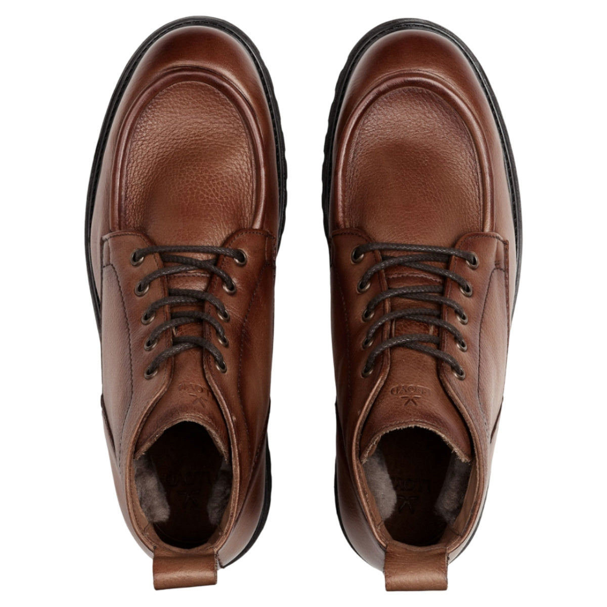 SELECT 327G korte støvler, herre, cognac brun