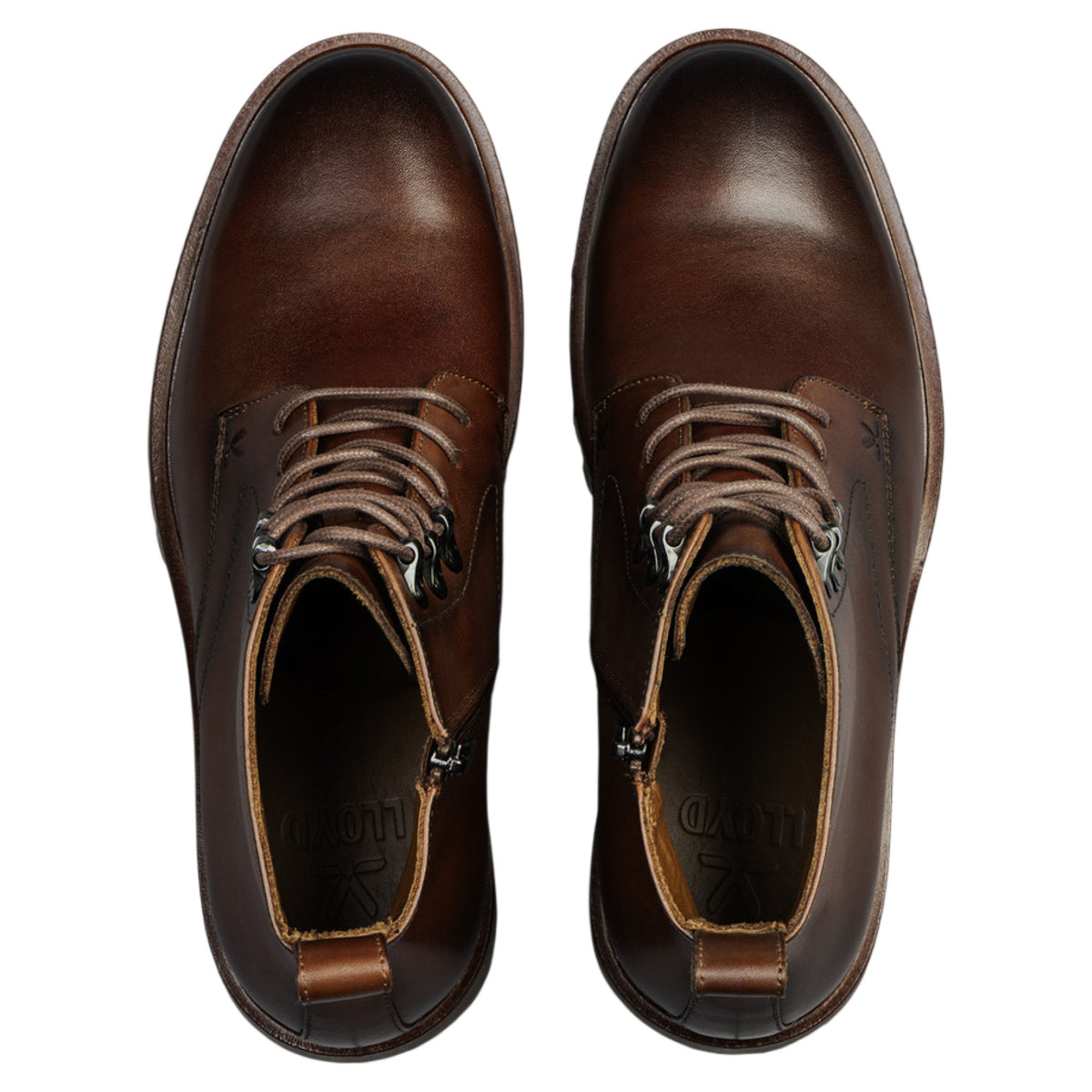 VENTON 329 korte støvler, herre, cognac brun