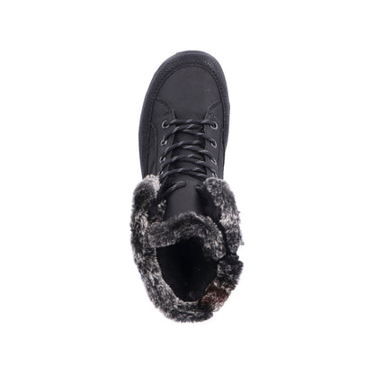 Vinterstøvle, støvler med foer, kvinder- sort