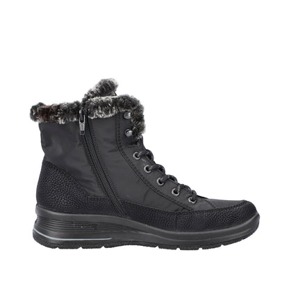 Vinterstøvle, støvler med foer, kvinder- sort
