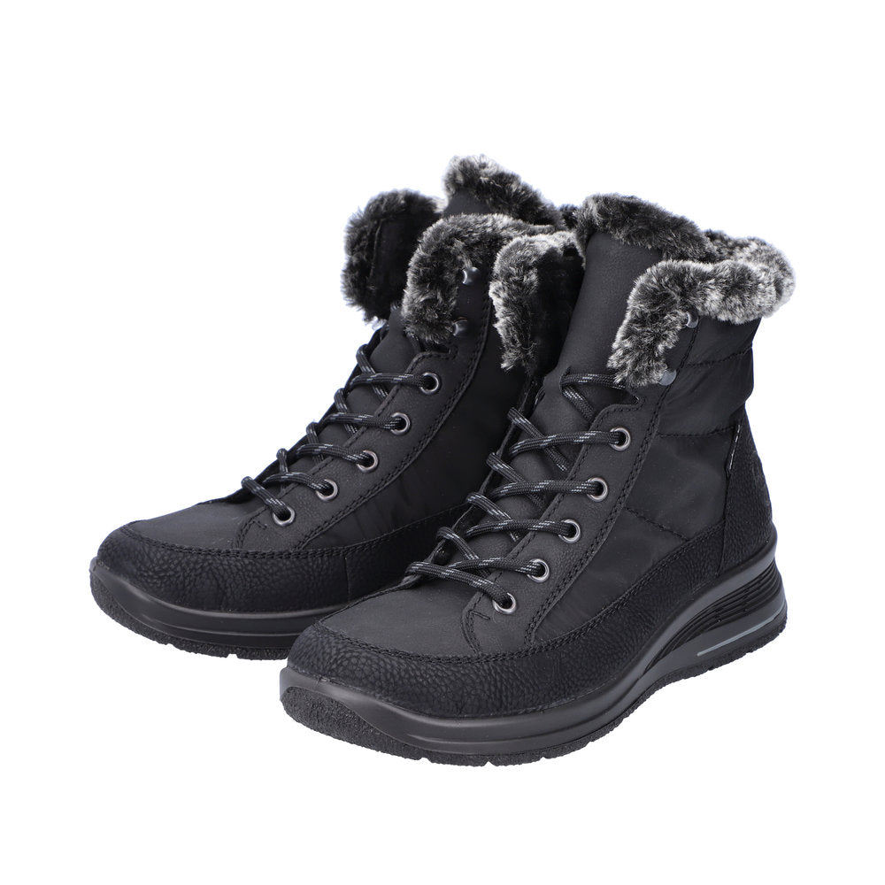 Vinterstøvle, støvler med foer, kvinder- sort