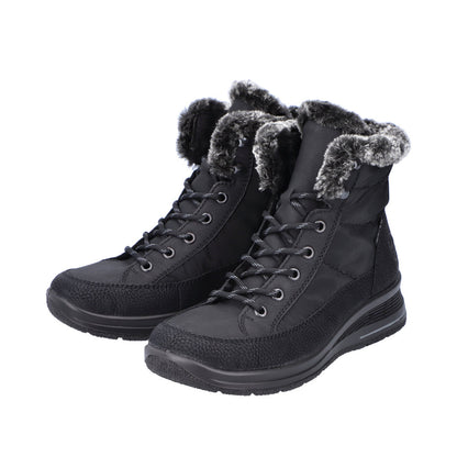 Vinterstøvle, støvler med foer, kvinder- sort