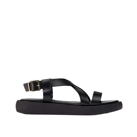 Flade sandaler, kvinder, sort