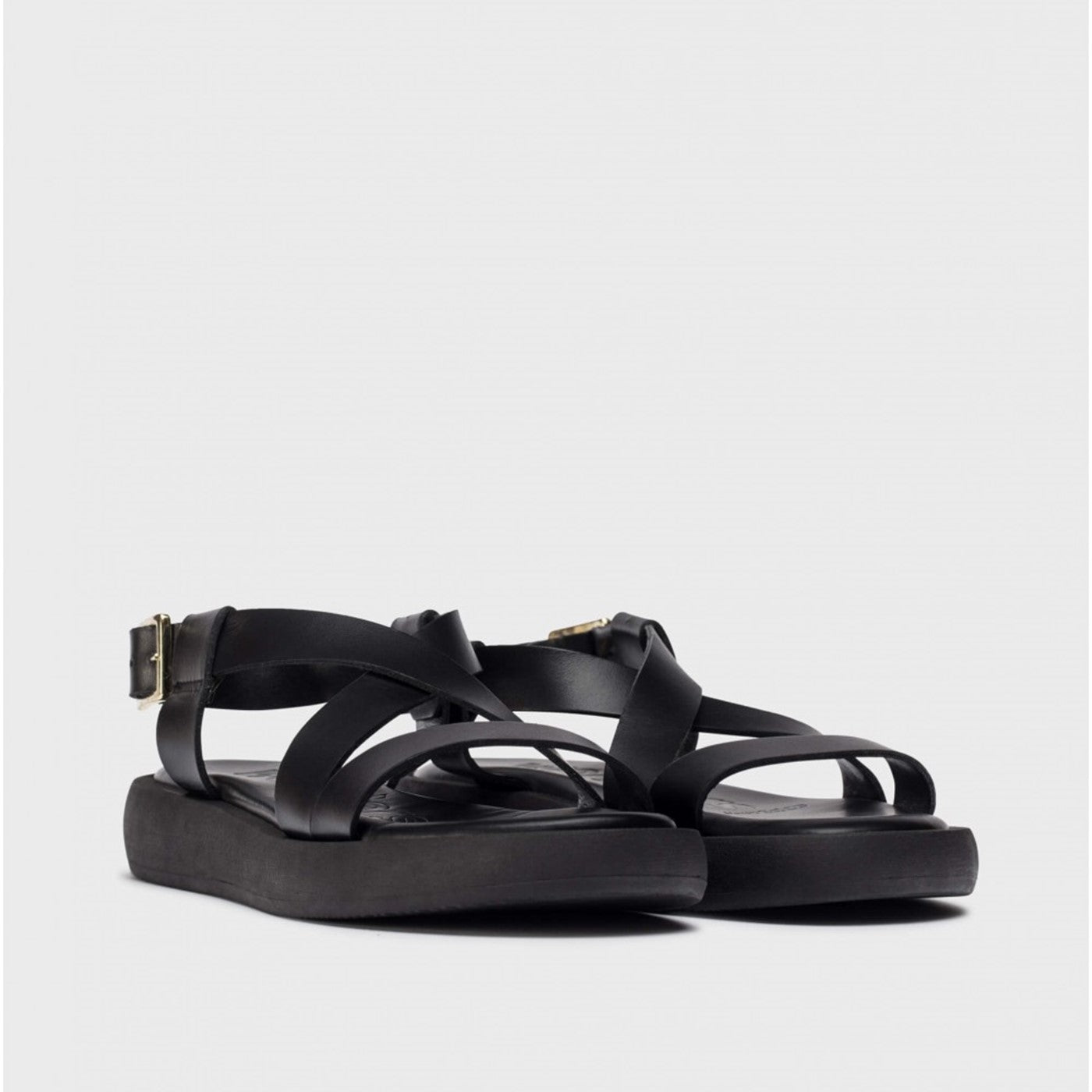 Flade sandaler, kvinder, sort